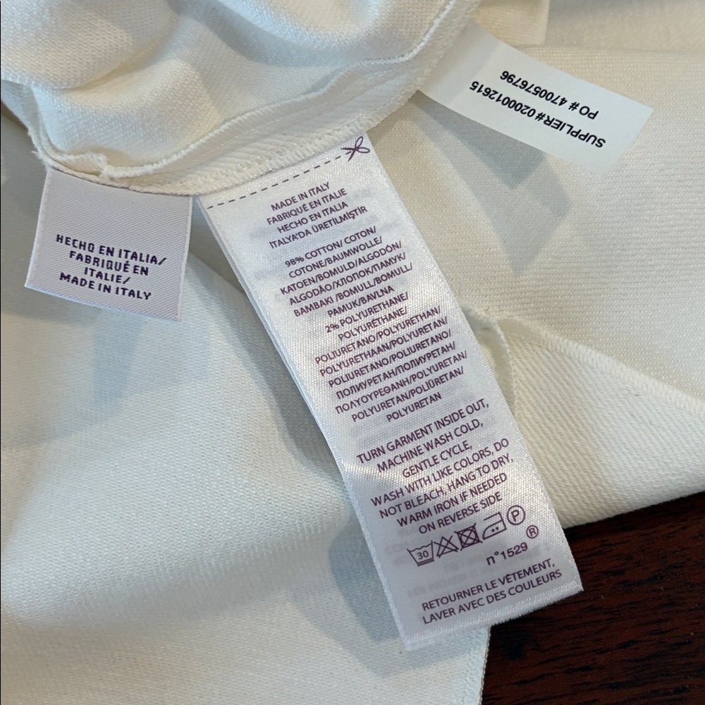 Ralph Lauren Collection Antique White Cotton Denim Sleeveless Dress sz 10 NWT - Picture 14 of 15